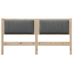 vidaXL Tête de lit capitonnée Marron 150 cm Pin massif