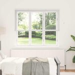 vidaXL Store de Fenêtre avec des rideaux Manuel Blanc Aluminium