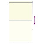 vidaXL Store roulant extérieur protection UV Crème Polyester