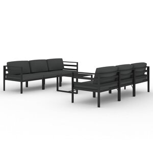 Salon de jardin meuble d'extérieur ensemble de mobilier 7 pièces avec coussins aluminium anthracite 02_0017065