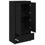 vidaXL Armoire avec tiroir chêne noir 55 5x34x119 5 cm bois ingénierie