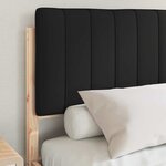 vidaXL Cadre de lit avec tête de lit rembourrée Noir 140 x 190 cm