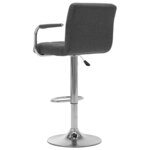 vidaXL Chaise de bar Gris foncé Tissu