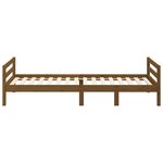 vidaXL Cadre de lit sans matelas marron miel 75x190 cm bois pin massif