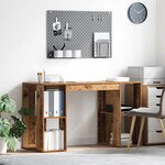 vidaXL Bureau avec Rangement Bois ancien 130 x 50 5 x 75 cm