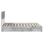 vidaXL Lit de Rangement Gris béton 140 x 190 cm Bois d'ingénierie