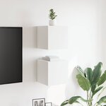 vidaXL Meubles TV muraux 2 Pièces Blanc 30 5x30x30 cm