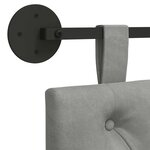 vidaXL Tête de lit suspendue Avec lumière LED Gris clair Velours