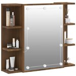 vidaXL Armoire à miroir avec LED Chêne marron 70x16 5x60 cm