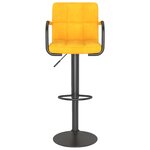 vidaXL Tabouret de bar Jaune moutarde Velours