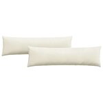 vidaXL Coussins de canapé 2 Pièces Crème 145 x 40 cm
