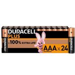 Duracell - NOUVEAU Piles alcalines AAA Plus, 1.5 V LR03 MN2400, paquet de 24