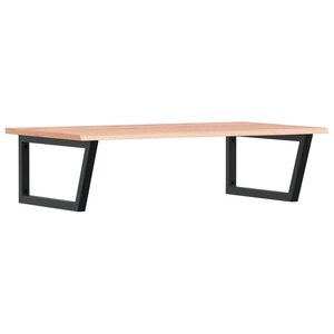 vidaXL Étagère de vasque murale acier et bois de chêne massif