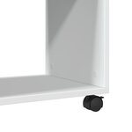 vidaXL Table d'appoint avec roues blanc 70x35x60 cm bois d'ingénierie