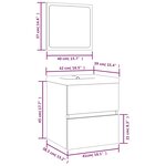 vidaXL Armoire lavabo de salle de bain avec bassin et miroir Blanc