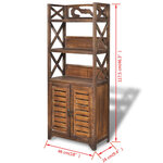 vidaXL Armoire de salle de bain Albuquerque Bois Marron 46x24x117 5 cm