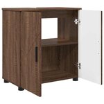vidaXL Ensemble de mobilier de salle de bain 3 Pièces Chêne brun