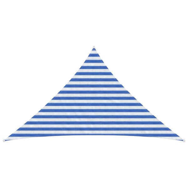 vidaXL Voile d'ombre 2 5 x 2 5 x 3 5 m HDPE Triangulaire Bleu et Blanc