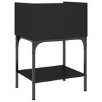 vidaXL Table de chevet noir 40 5x31x60 cm bois d’ingénierie