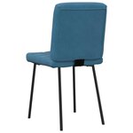 vidaXL Chaises à manger lot de 4 Bleu Velours