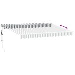 vidaXL Auvent rétractable anthracite et blanc 3 5x2 5m tissu/aluminium