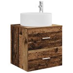 vidaXL Vanité de lavabo mural Bois ancien 49 5 x 44 5 x 65 5 cm