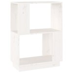 vidaXL Bibliothèque/Séparateur de pièce Blanc 51x25x70 cm Pin solide