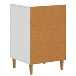 vidaXL Cabinet de chevet Blanc 43 x 41 x 66 5 cm Bois d'ingénierie