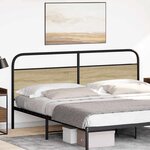vidaXL Tête de lit chêne sonoma 190 cm acier et bois d'ingénierie