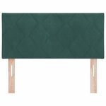 vidaXL Tête de Lit LED Geometric Manuel Vert foncé 100 cm Velours