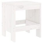 vidaXL Ensemble de bistrot de jardin 3 Pièces blanc bois de pin massif
