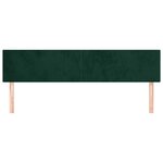 vidaXL Têtes de lit 2 Pièces Vert foncé 100x5x78/88 cm Velours