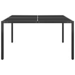 vidaXL Table de jardin Anthracite 130x130x72 cm Acier et verre