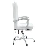 vidaXL Fauteuil inclinable de bureau Blanc Similicuir