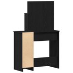 vidaXL Table de Toilette avec tiroir Chêne noir 86 5 x 35 x 136 cm