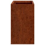 vidaXL Jardinières murales 2 Pièces Rouillé Acier corten 53x10x17 cm