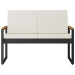 vidaXL Banc extérieur 2 -Seater 107 x 61 x 80 cm polyrotin