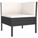Vidaxl salon de jardin 11 pièces avec coussins résine tressée noir