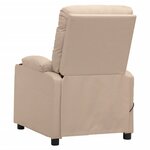 vidaXL Fauteuil Crème Tissu