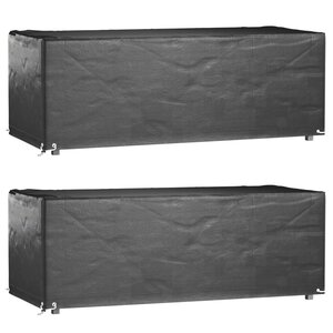 vidaXL Housses salon de jardin 2Pièces 8œillets 192x82x65cm rectangulaire