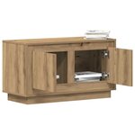 vidaXL Meuble TV chêne artisanal 80 x 35 x 45 cm Bois d'ingénierie