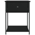 vidaXL Tables de chevet 2 Pièces noir 44x45x58 cm bois d’ingénierie