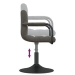vidaXL Chaises pivotantes à manger lot de 4 gris foncé velours