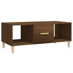 vidaXL Table basse chêne marron 102x50x40 cm bois d'ingénierie