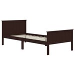 vidaXL Cadre de lit sans matelas marron foncé bois pin massif 90x200cm
