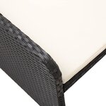 vidaXL Salon de jardin 2 Pièces avec coussins Résine tressée Noir