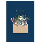 Carte Signature Enveloppe Fleurs - 11 5 X 17cm - Draeger paris