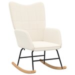 Fauteuil relaxant vidaXL en tissu crème ressemblant à de la laine