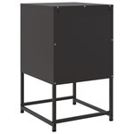 vidaXL Tables de chevet 2 Pièces noir 36x39x60 5 cm acier