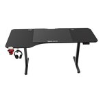 Bureau table poste de travail électrique à hauteur réglable assis debout plateau en forme de L 160 x 60 - 75 cm noir 03_0009081